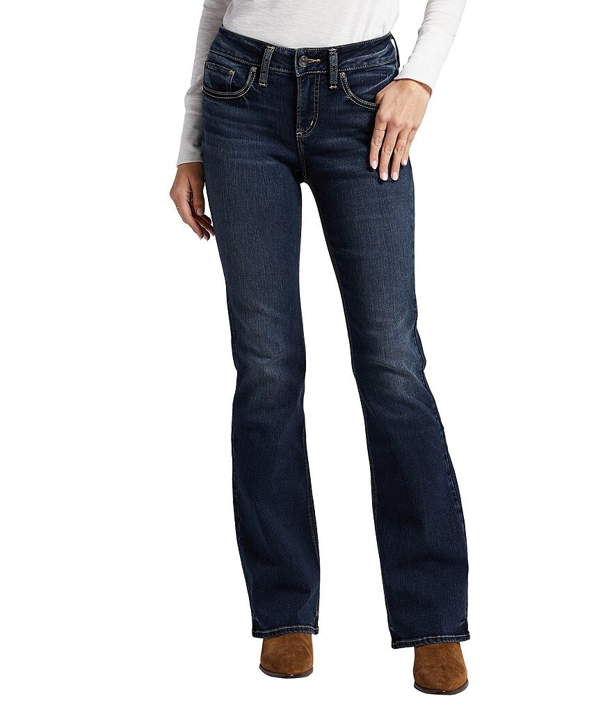

Джинсы Power Stretch Bootcut со средней посадкой Silver Jeans Co. Suki, синий