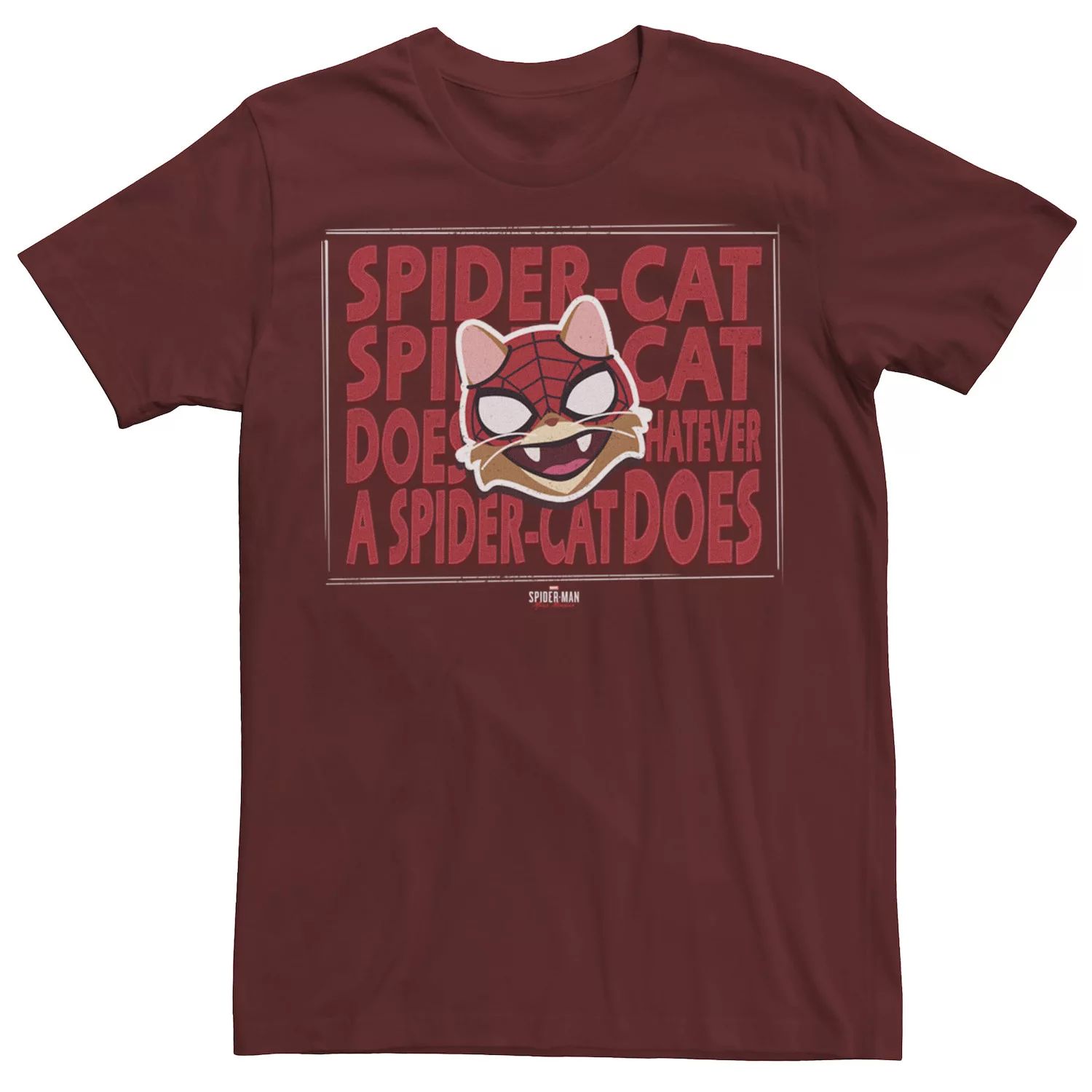 цена Мужская футболка с портретом и надписью «Marvel Spider-Cat Song» Licensed Character
