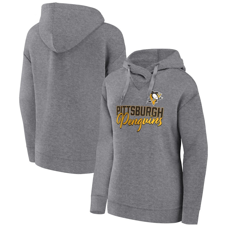 

Пуловер с капюшоном Fanatics Branded Pittsburgh Penguins, серый