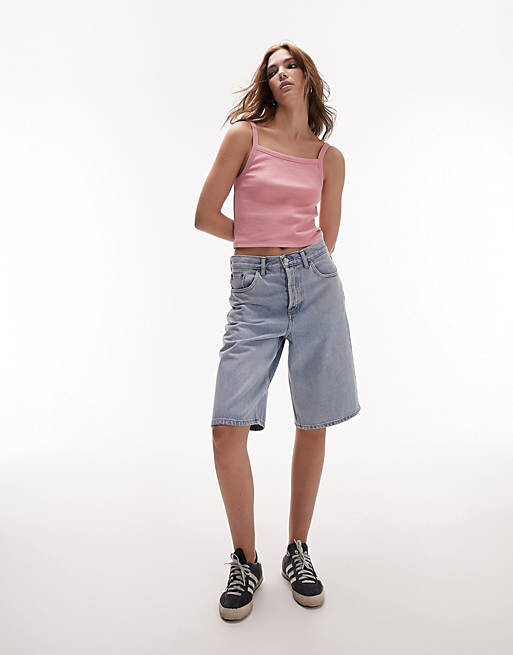 

Розовый жилет в рубчик Topshop