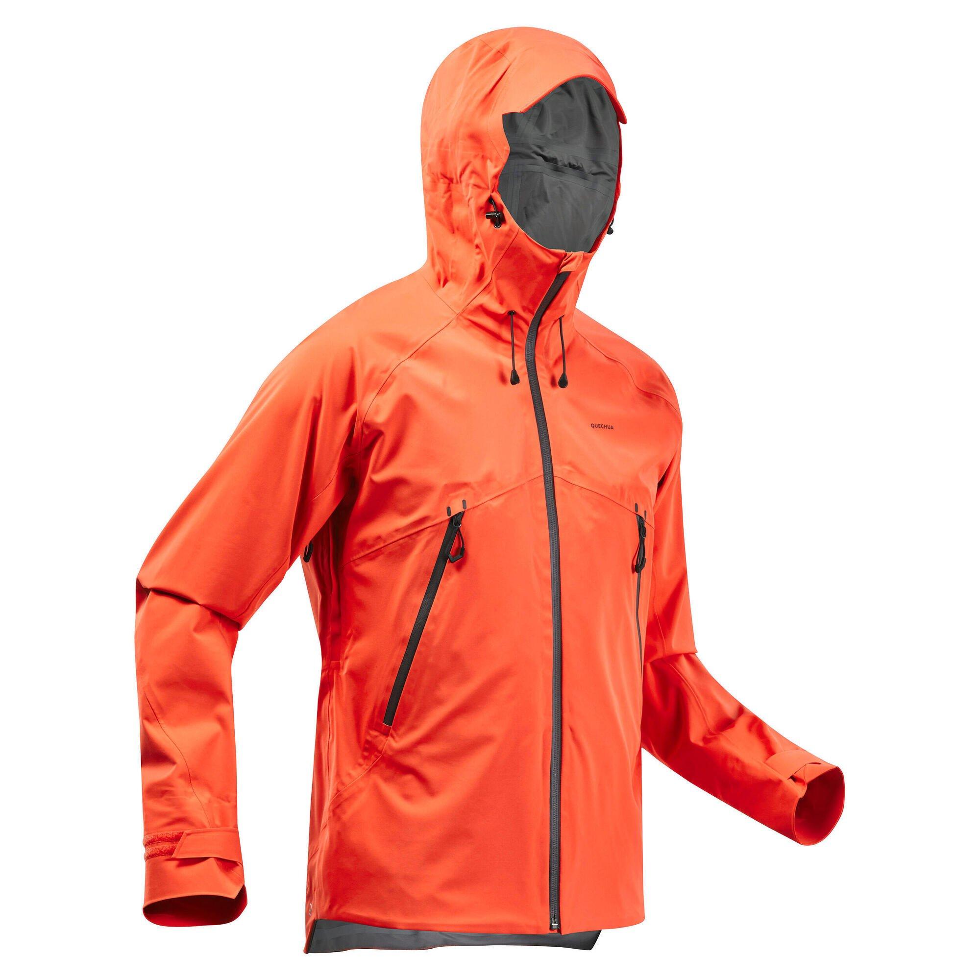 цена Легкая водонепроницаемая куртка Decathlon для походов Mh500 Quechua, красный