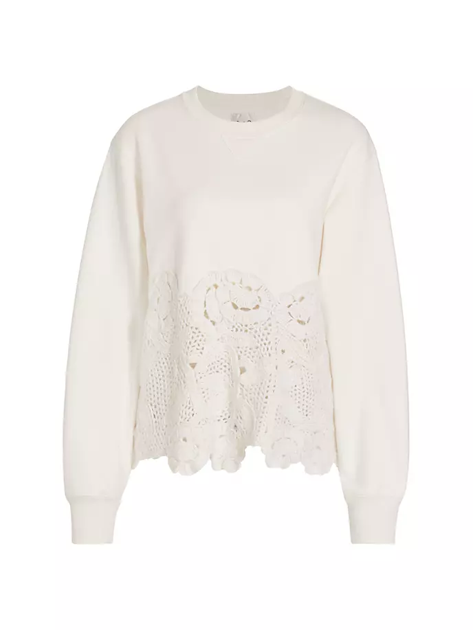 

Кружевной свитшот Serita крючком Sea, цвет cream