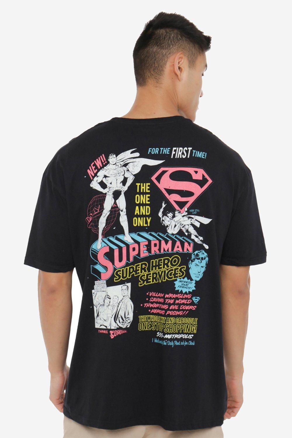 Мужская футболка Superman Super Hero Services DC Comics, черный шейкер super hero superman 600 ml