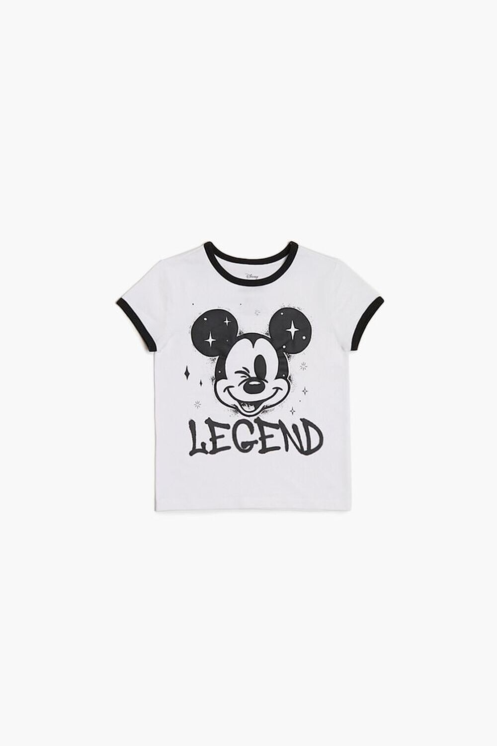 

Футболка с рисунком Микки Мауса для девочек Forever 21, белый
