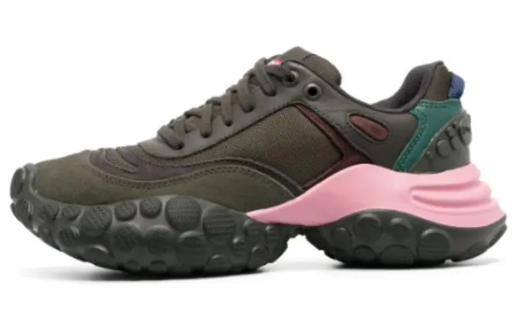

Кроссовки CAMPER Colour-block Panelled Leather Sneakers, зеленый