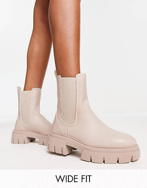 

Натуральные ботинки на массивной подошве с раздельной подошвой Schuh Wide Fit Amaya