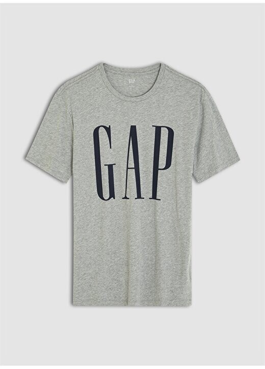 

Серая мужская футболка с круглым вырезом с принтом 499950 Gap, серый