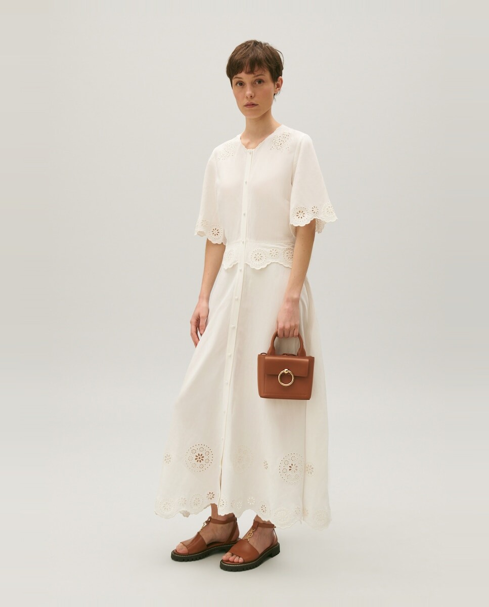 

Длинное платье с английской вышивкой Claudie Pierlot