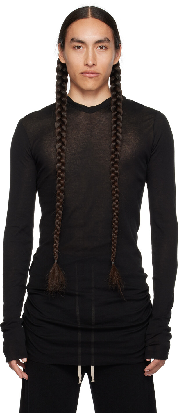 

Черная полупрозрачная толстовка Rick Owens, Черный