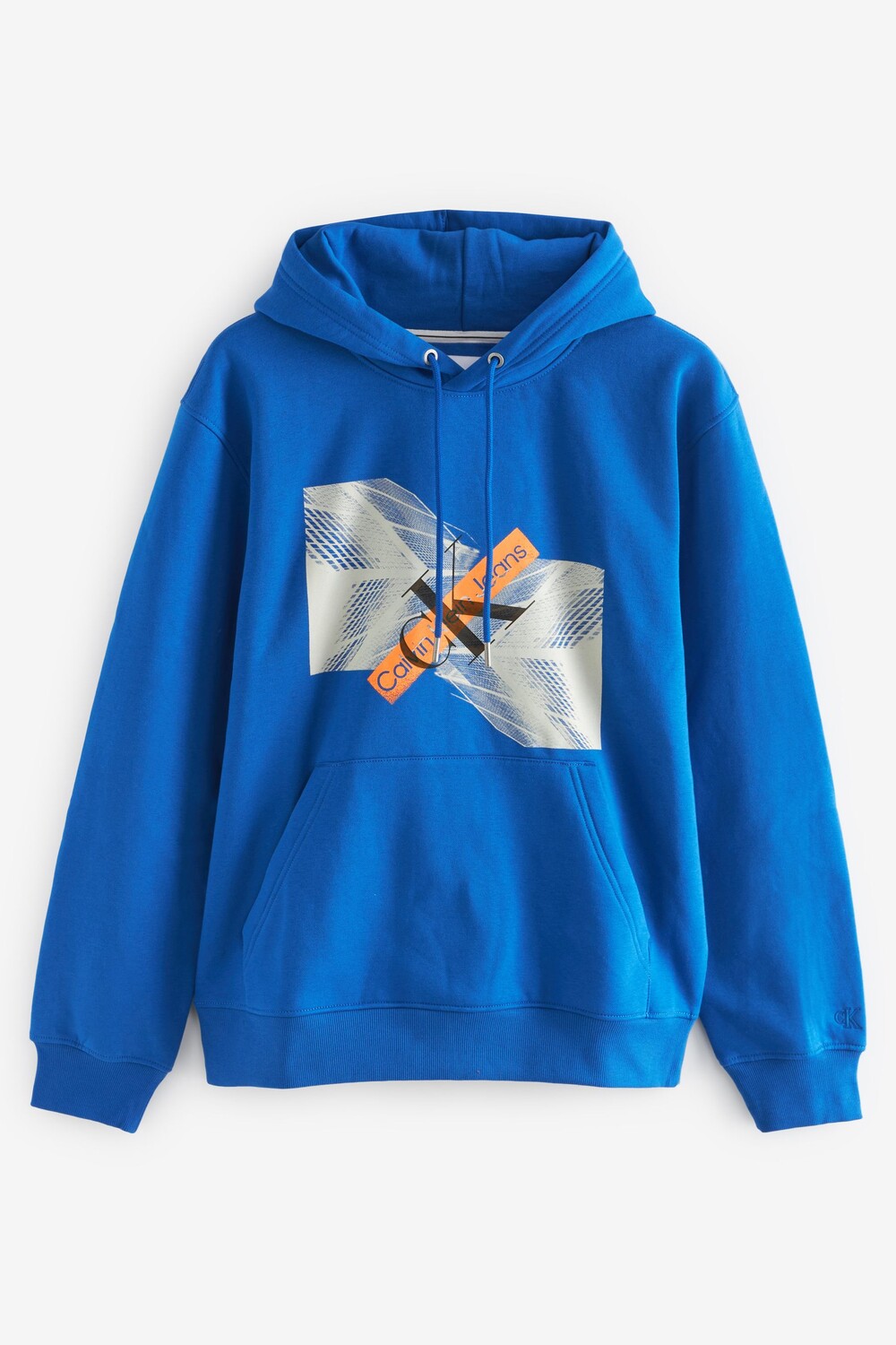 

Синяя толстовка с графикой Calvin Klein Jeans, синий