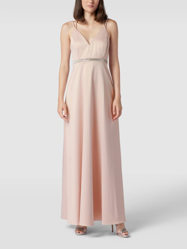 Вечернее платье длины макси с отделкой стразами Jake*s Cocktail, розовый платье sorelle вечернее прилегающее макси подкладка размер s черный