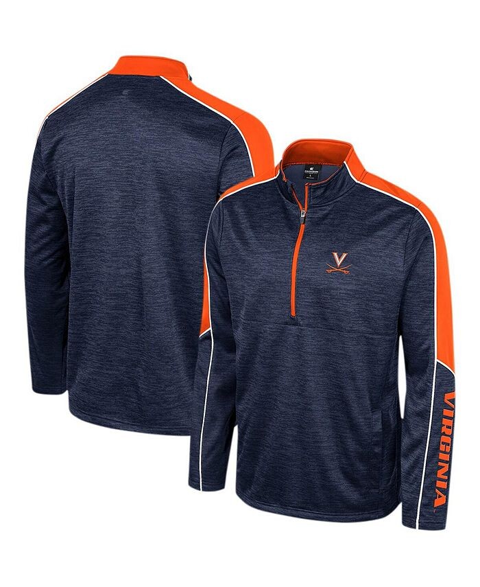 

Мужская темно-синяя куртка Virginia Cavaliers с молнией до половины длины Colosseum, синий