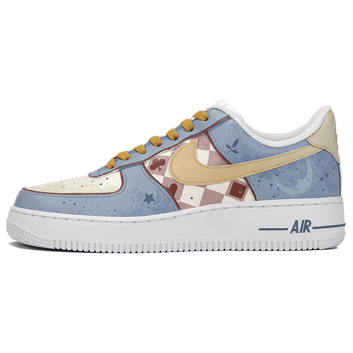 

Мужские кроссовки для скейтбординга Nike Air Force 1, Blue/Yellow