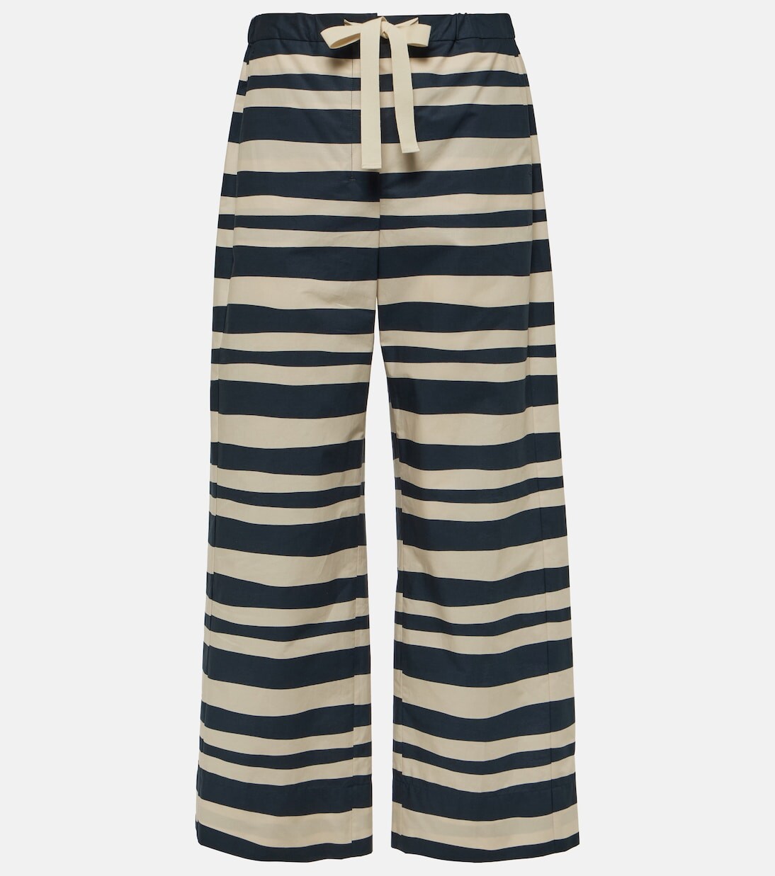 

Широкие брюки из хлопкового поплина в полоску 'S Max Mara, черный