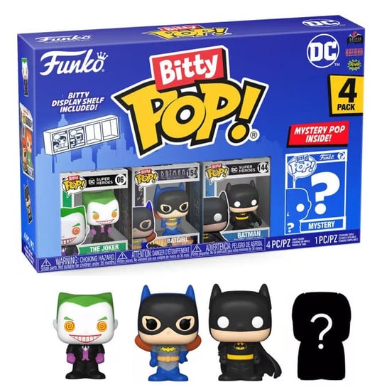 DC Funko Pop! Bitty, Фигурки 4 шт. в упаковке 2,5см, Джокер, Бэтмен, Девушка-летучая мышь фигурки funko jack white