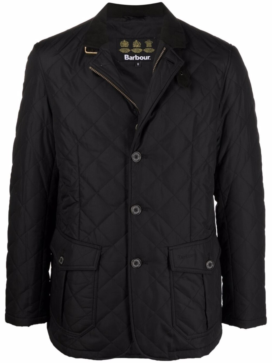 

Стеганый пуховик Lutz Barbour, черный