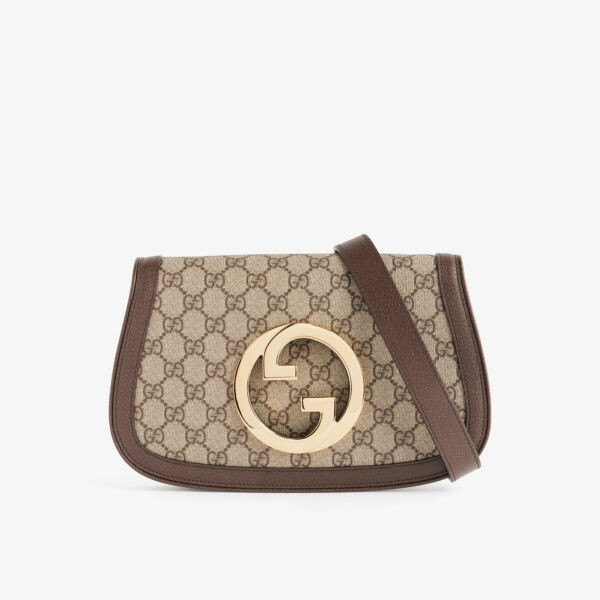 

Холщовая сумка на плечо Blondie GG Supreme Gucci, серый