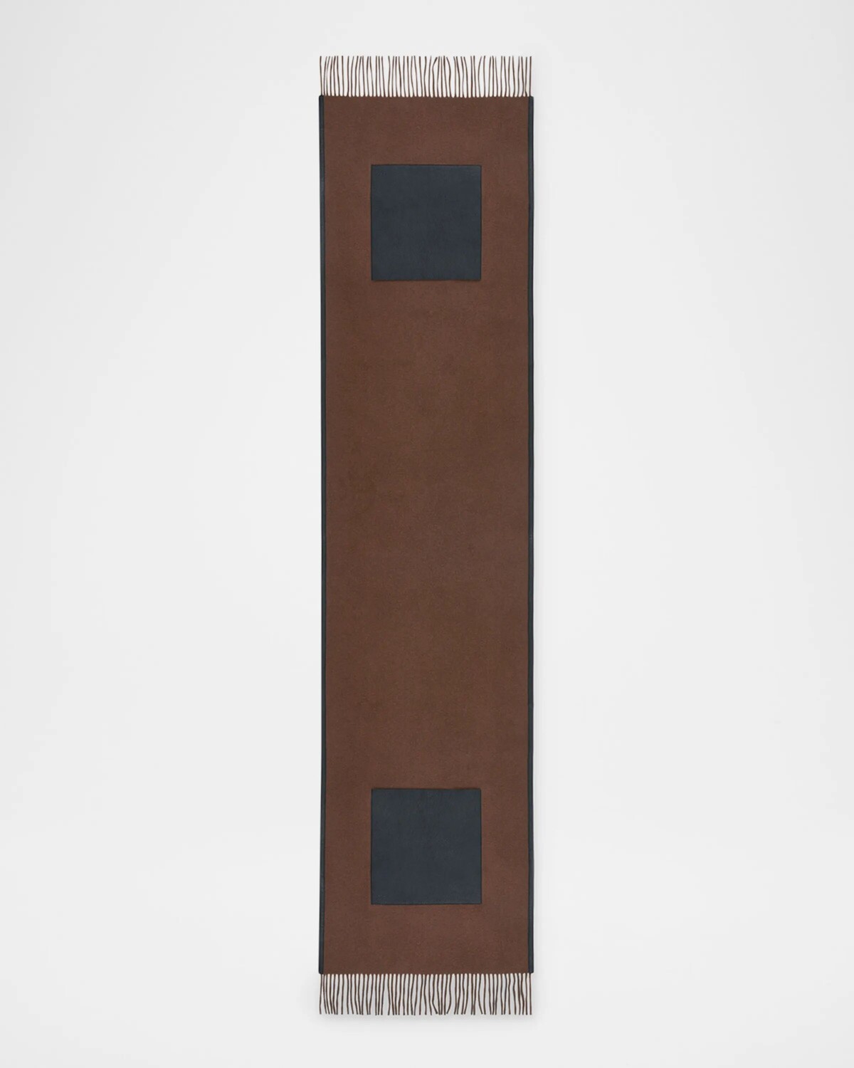 

Кашемировая шаль с кожаной отделкой Lafayette 148 New York, цвет Wood