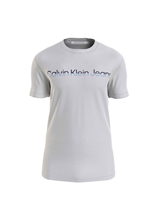 

Однотонная светло-серая мужская футболка J30J324682PC8 Calvin Klein Jeans, серый