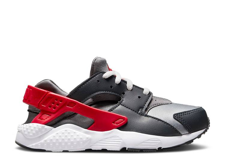 Кроссовки Nike HUARACHE RUN PS 'DARK SMOKE GREY UNIVERSITY RED', серый кроссовки nike huarache extreme se ps dark grey черный