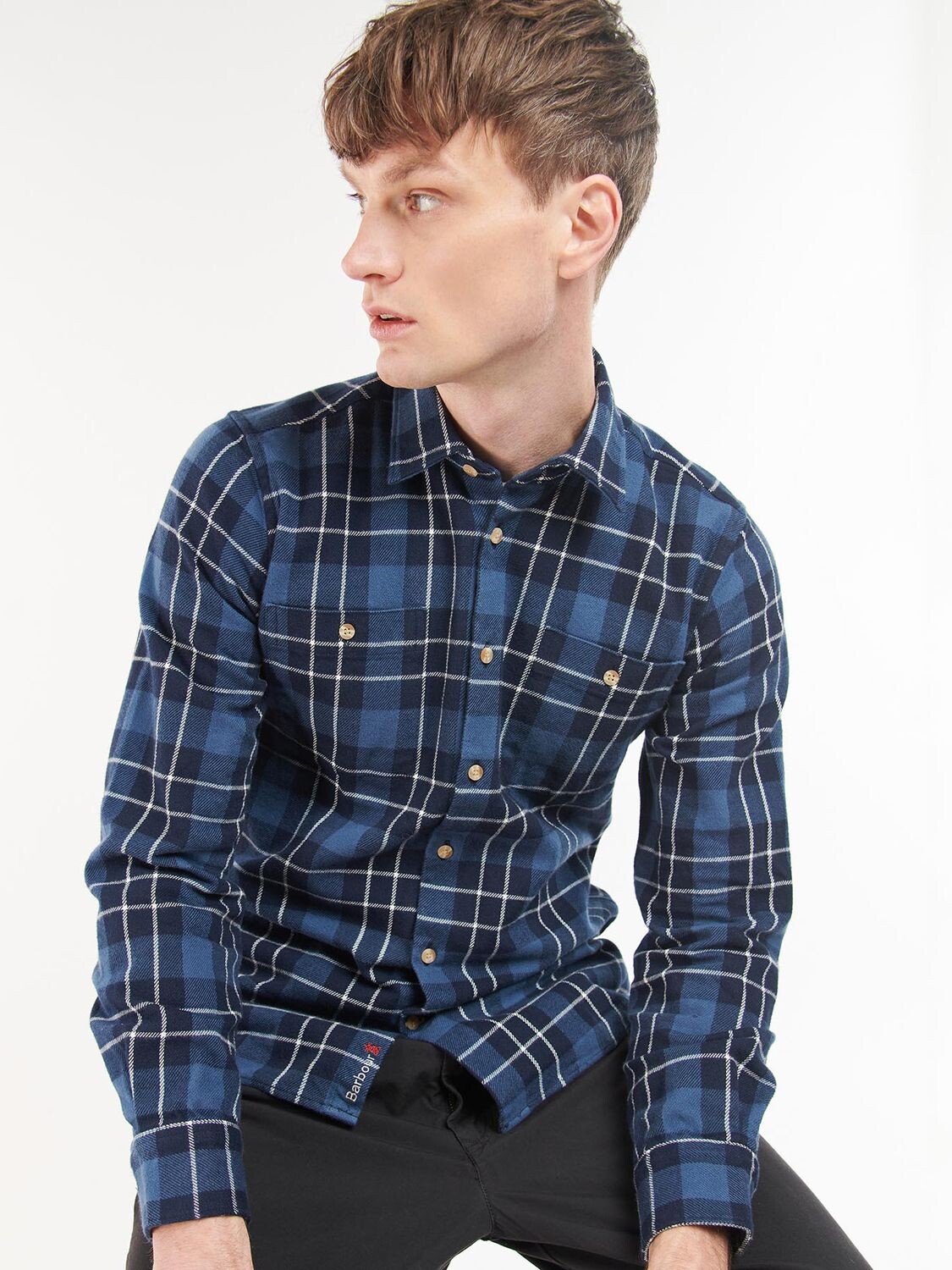 

Рубашка Barbour Baybarn из органического хлопка, синяя