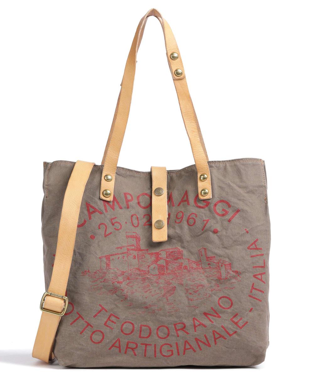 Хлопковая сумка-ведро Campomaggi, коричневый