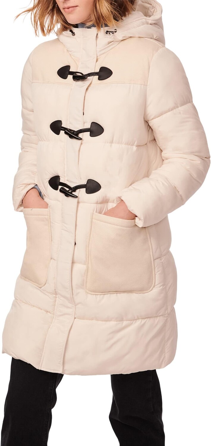 

Пуховик из комбинированной ткани Bernardo, цвет Warm White