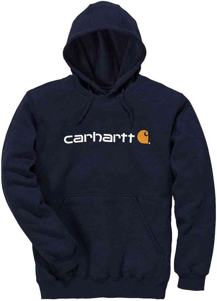 Толстовка средней плотности с фирменным логотипом Carhartt, темно-синий