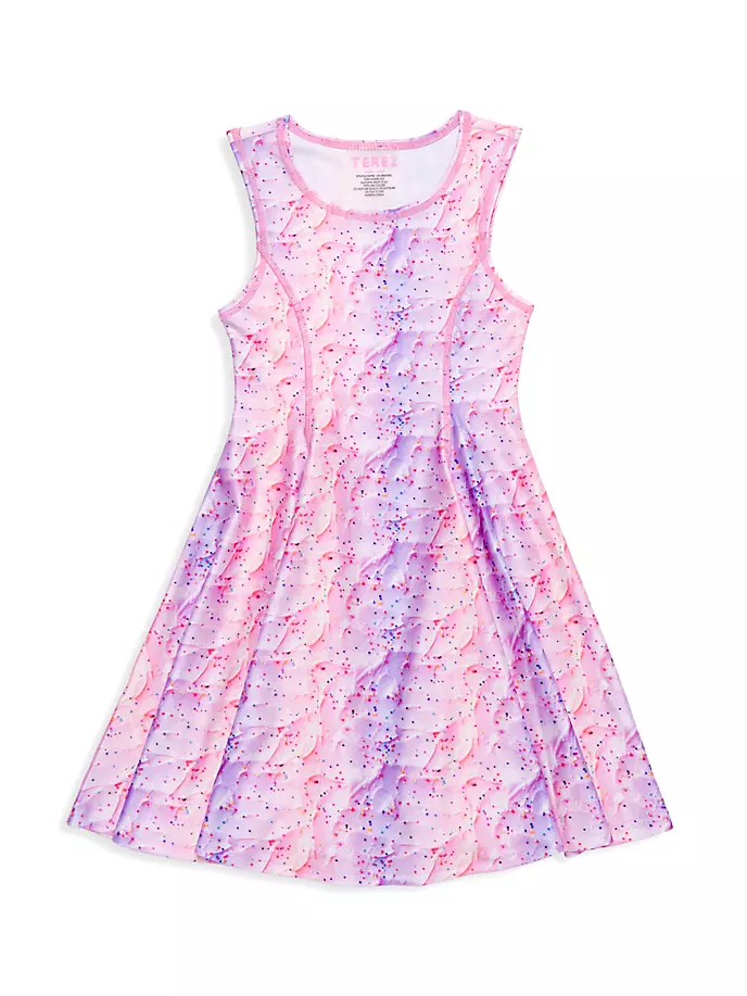 цена Платье плиссированной юбки с узором тай-дай для маленькой девочки Terez, цвет tie dye