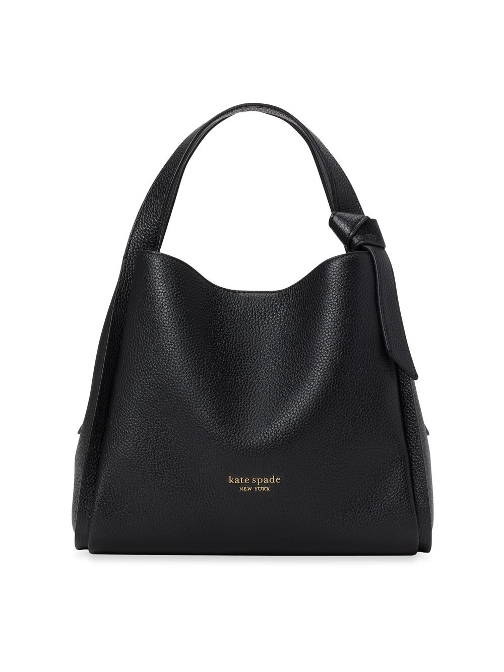 

Кожаная сумка через плечо среднего размера с узлом kate spade new york, черный