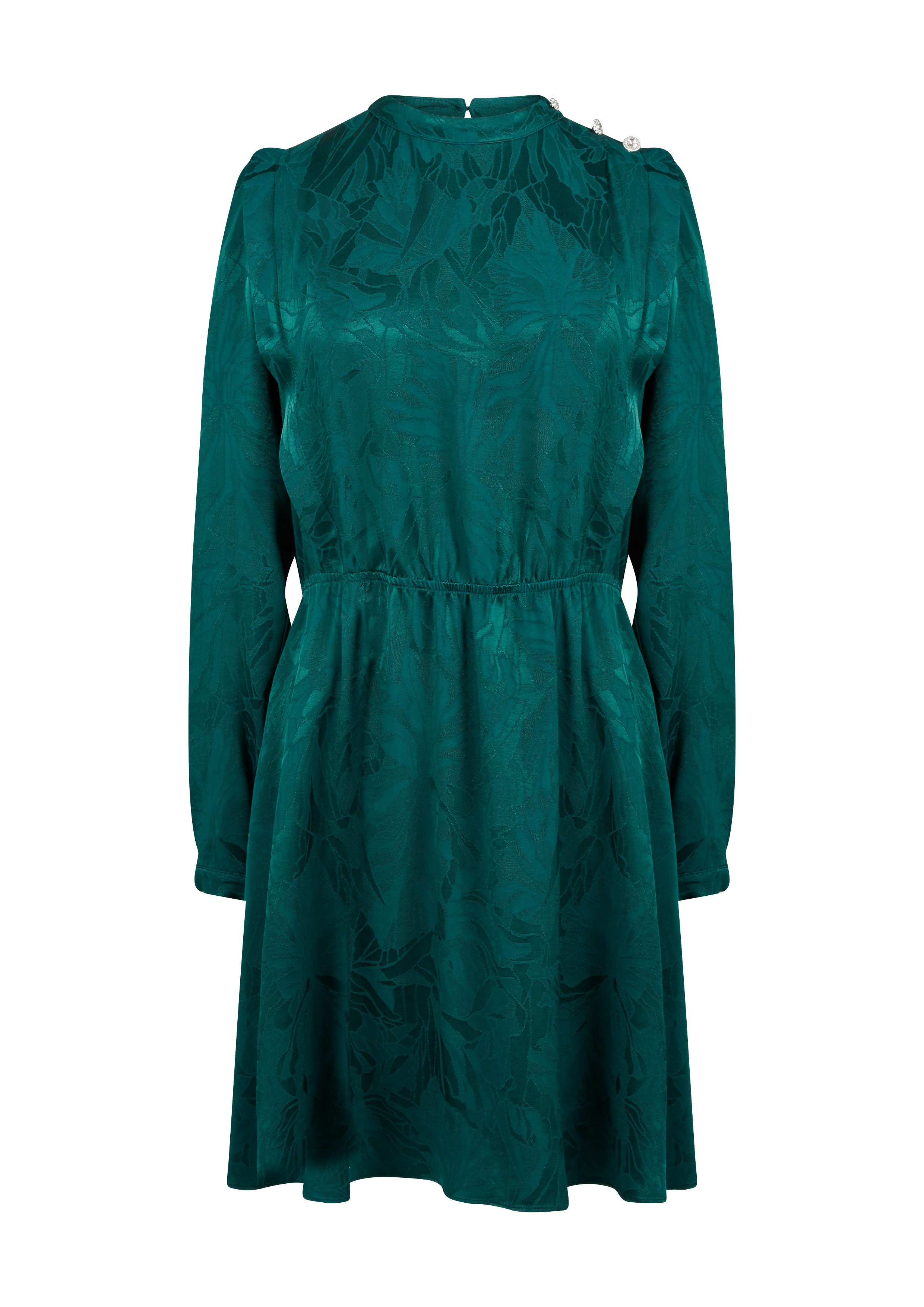 Платье с садовым принтом Naf Naf, зеленый