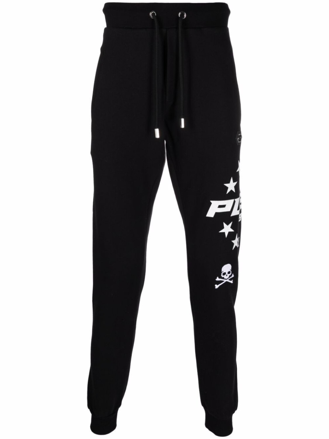 

Philipp Plein спортивные брюки с кулиской и логотипом, черный