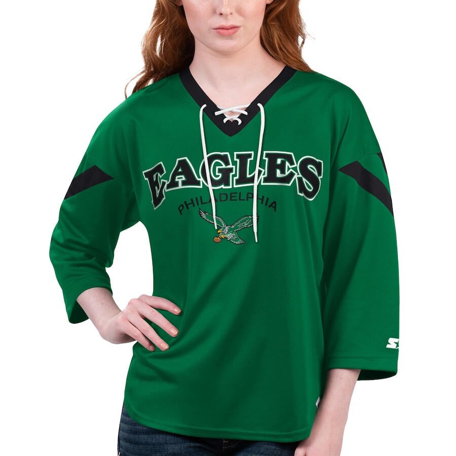 

Футболка с длинным рукавом Starter Philadelphia Eagles, зеленый