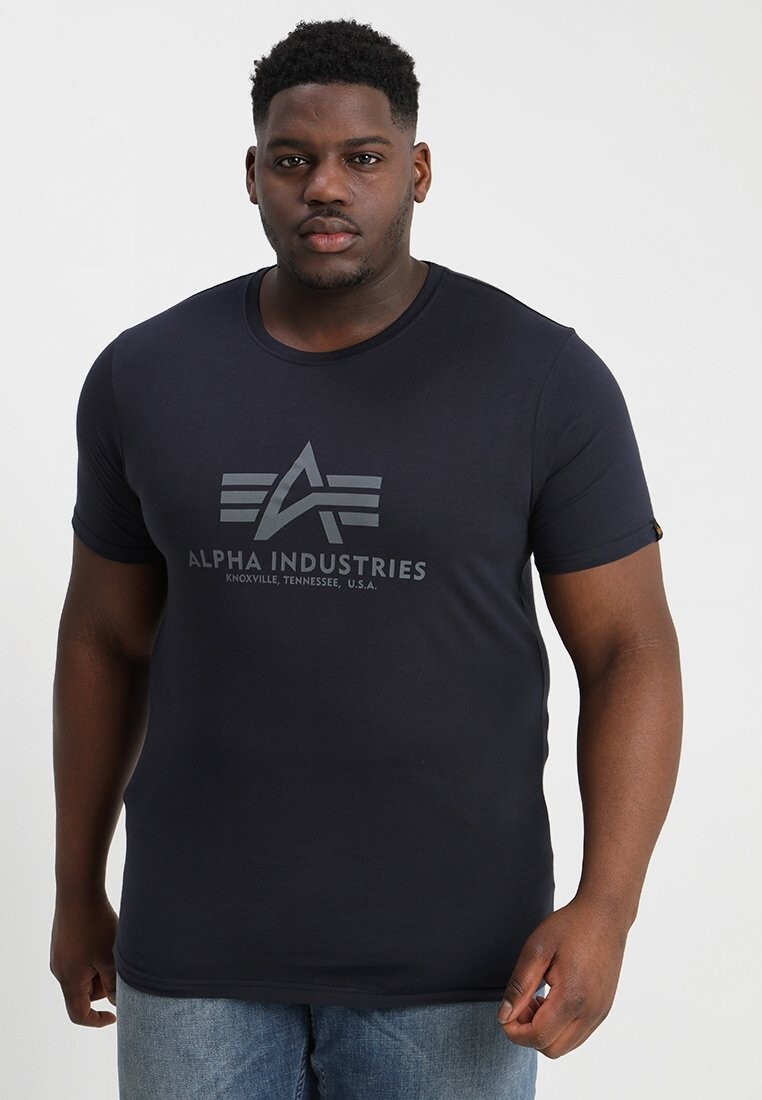 

Футболка с принтом Alpha Industries, темно-синий