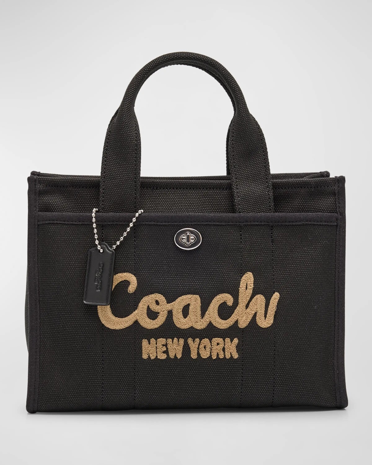 

Холщовая большая сумка-тоут с логотипом Coach, цвет Lhblack
