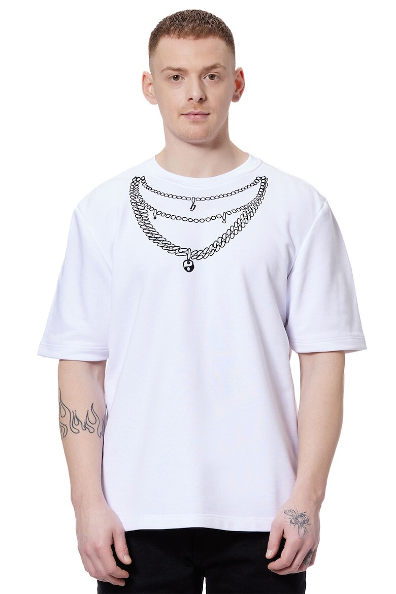 

Футболка Jewel с фигурным принтом Hamza, белый