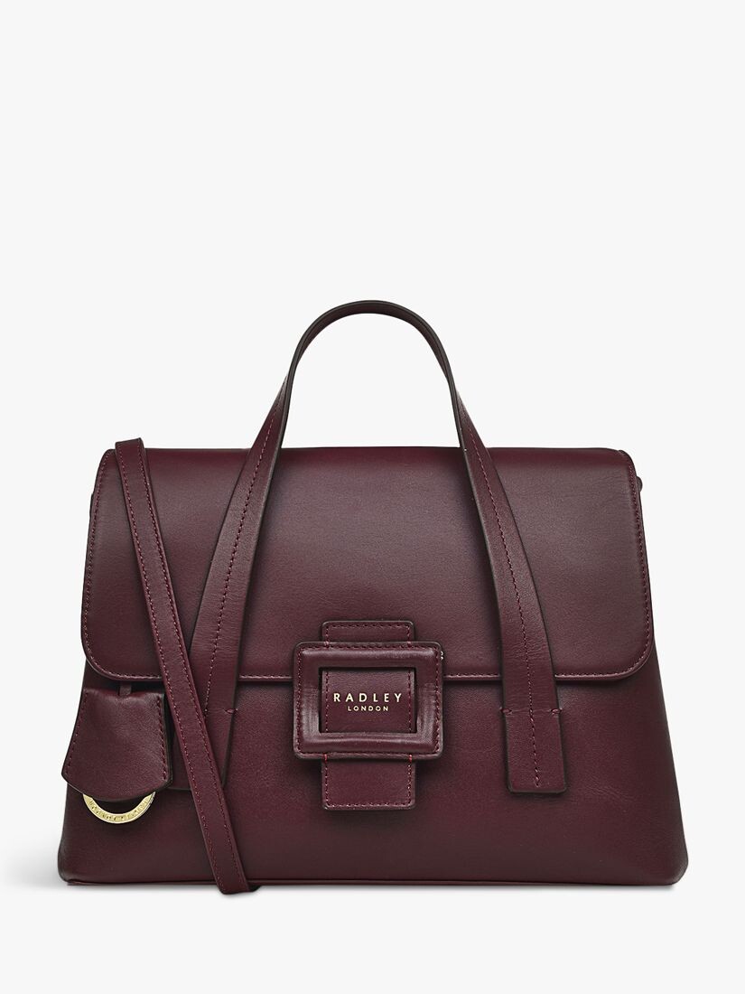 

Кожаная сумка-саквояж Radley Purley Knoll среднего размера с клапаном, темно-вишневый
