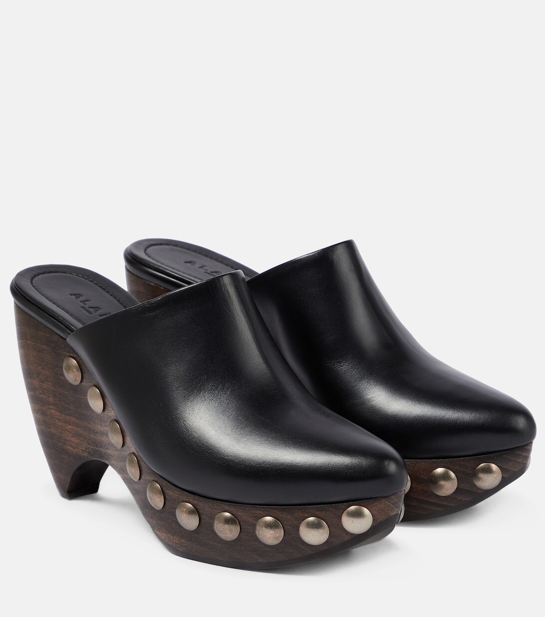 

Туфли-лодочки Le Sabot из кожи и дерева Alaïa, черный