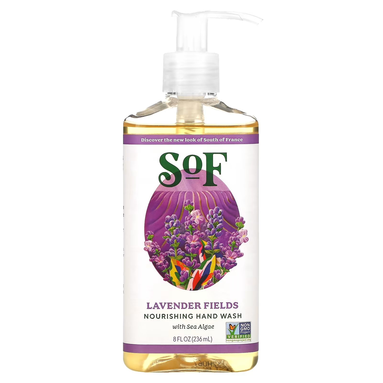 SoF Питательное средство для мытья рук «Лавандовые поля», 8 жидких унций (236 мл)