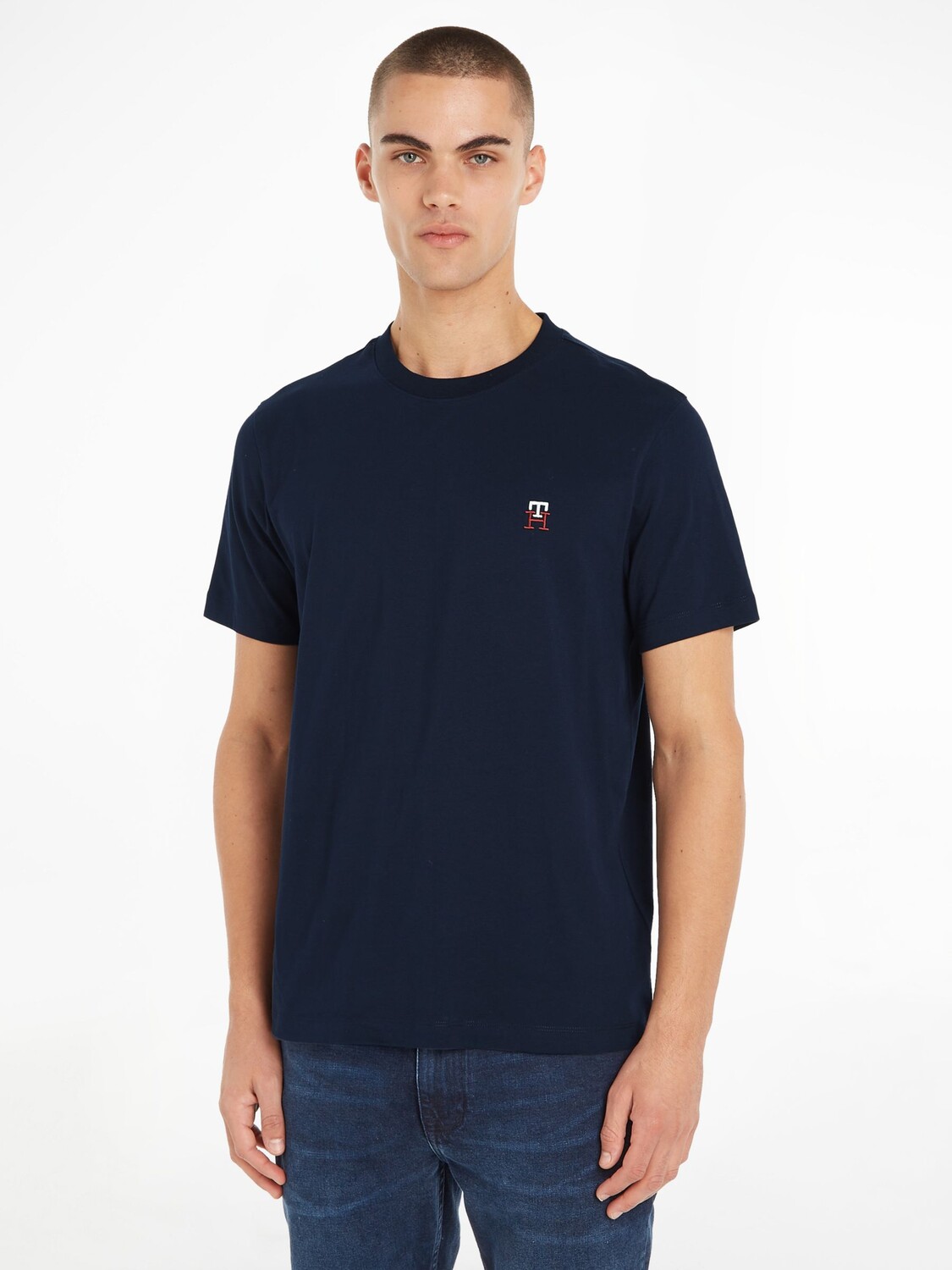 

Футболка с круглым вырезом и логотипом Tommy Hilfiger Essential, Desert Sky