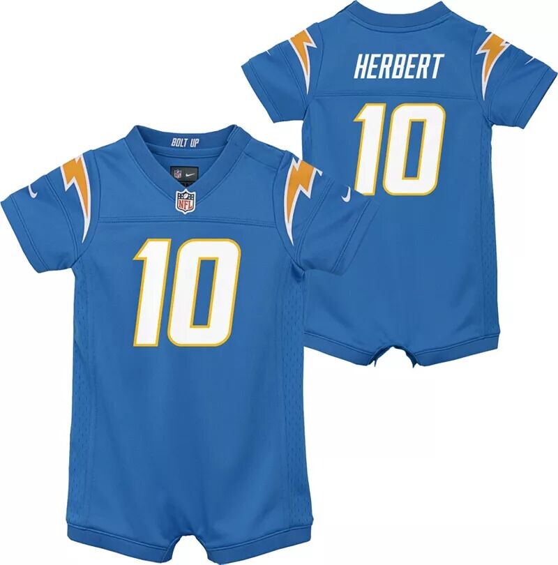 

Джерси-комбинезон Nike Infant Los Angeles Chargers Justin Herbert #10