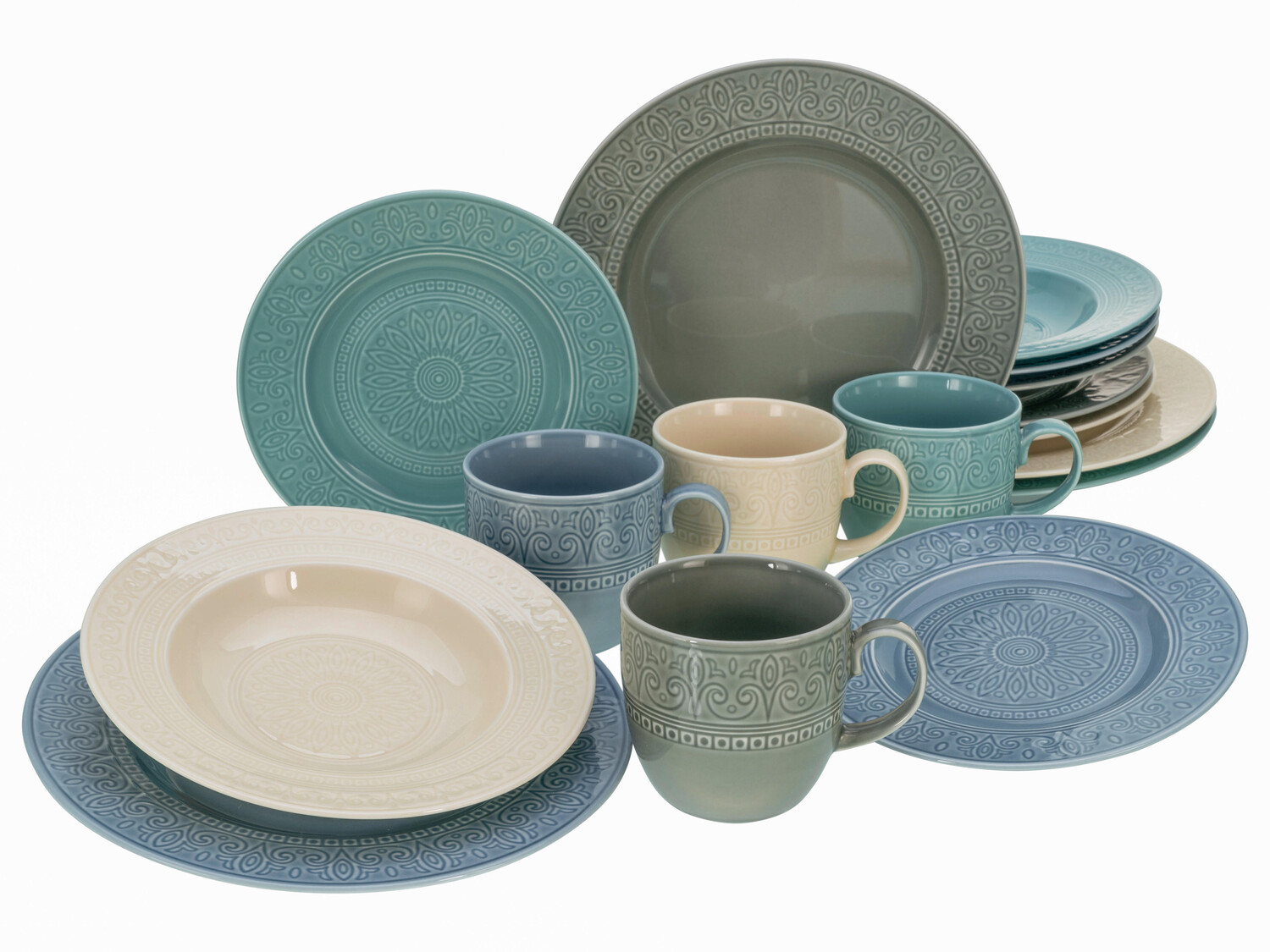 

Комбинированный сервиз 16 шт Creatable, мультиколор
