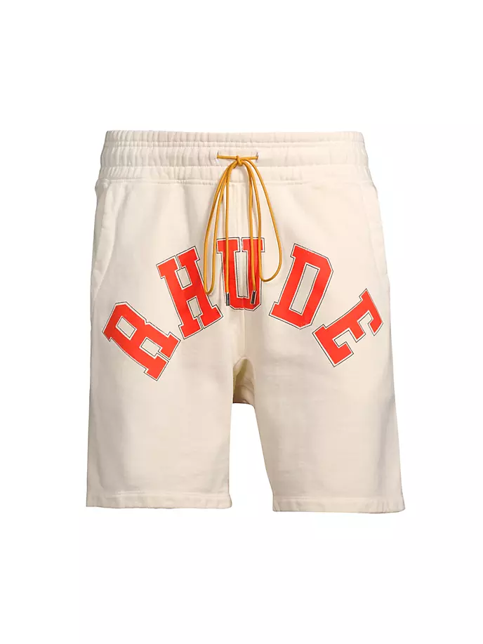 цена Хлопковые спортивные шорты с логотипом Rhude Eagles R H U D E, белый