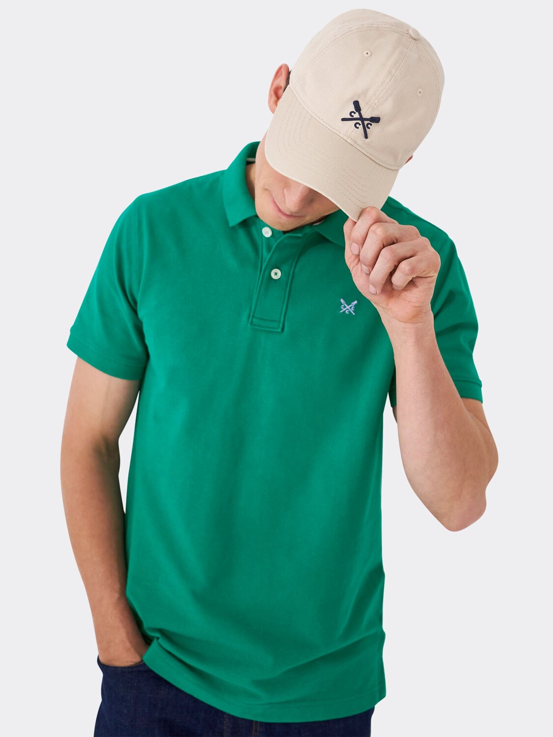

Бейсбольная кепка с вышивкой Crew Clothing, Камень