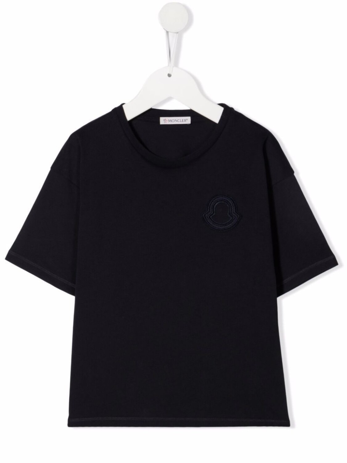 

Moncler Enfant футболка с нашивкой-логотипом, синий