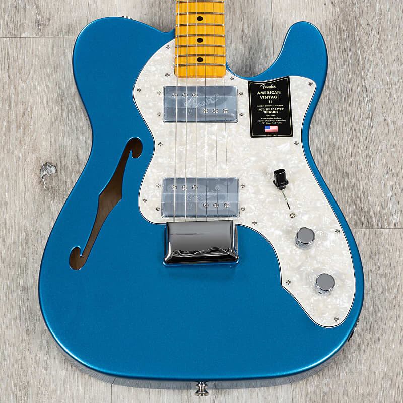 

Электрогитара Fender American Vintage II 1972 Telecaster Thinline Guitar, Lake Placid Blue
