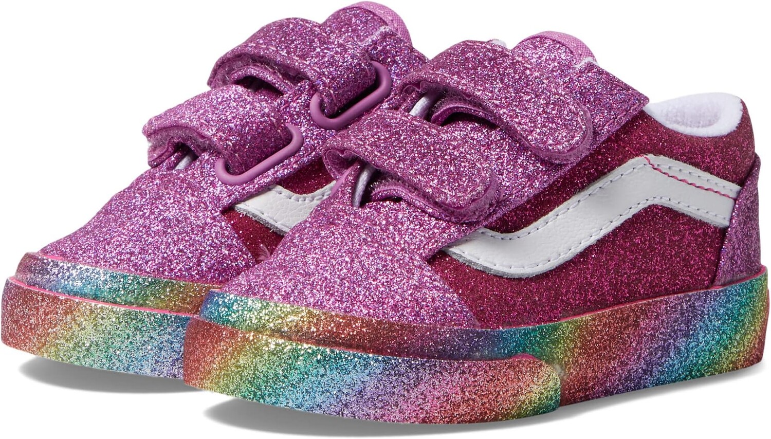 

Кроссовки Old Skool V Vans, цвет Glitter Rainglow Pink/Multi