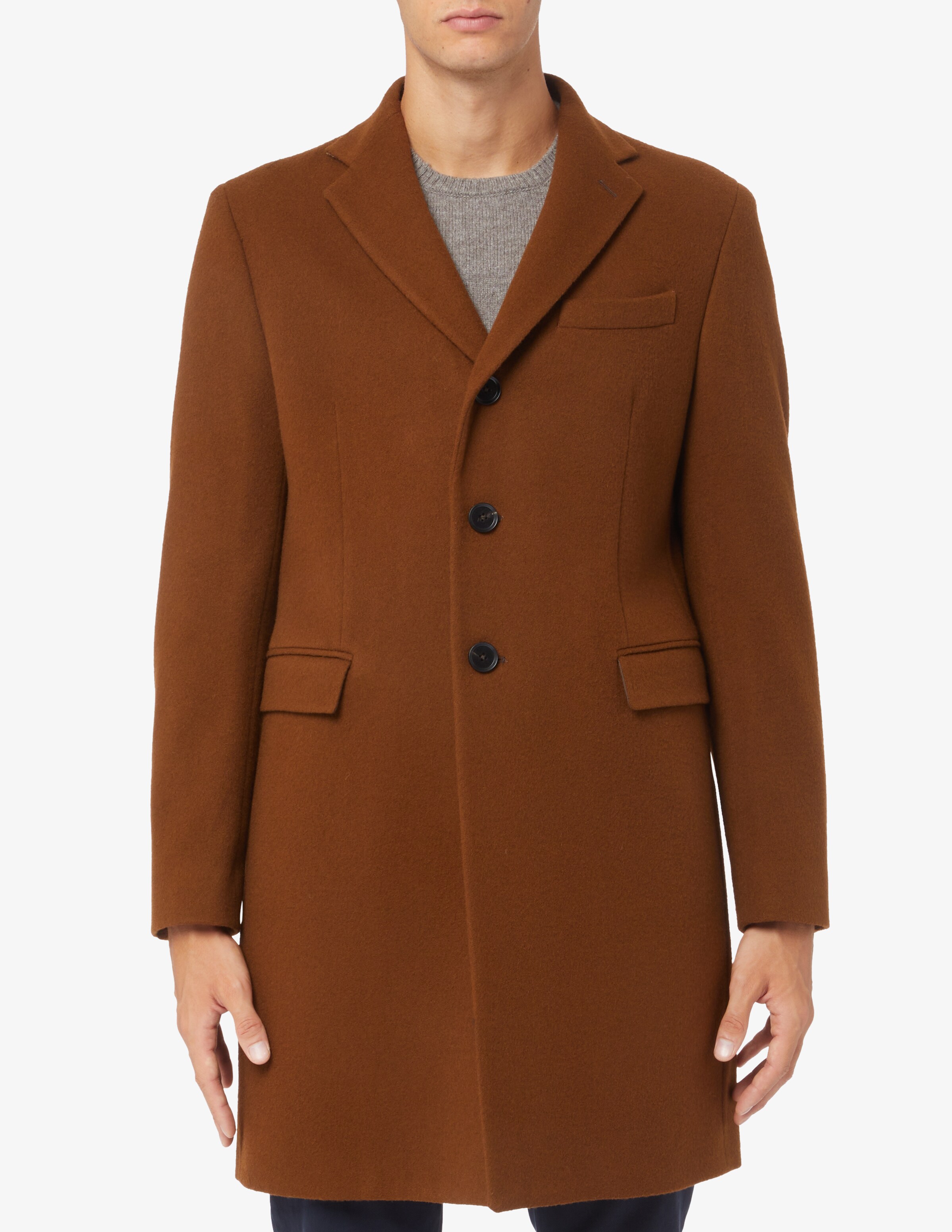 Классическое пальто Sartoria Italiana, коричневый