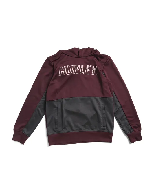 

Толстовка с капюшоном и карманами с цветными блоками Big Boy Hurley, красный