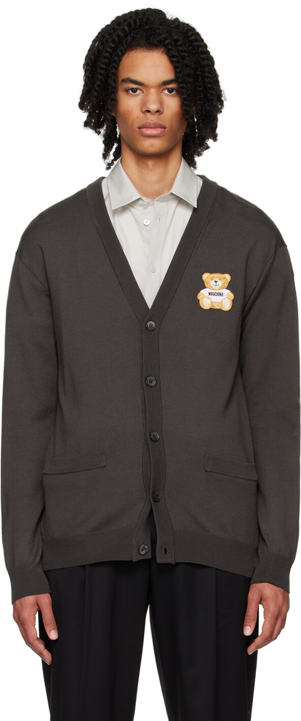 

Серый кардиган Teddy Bear Moschino